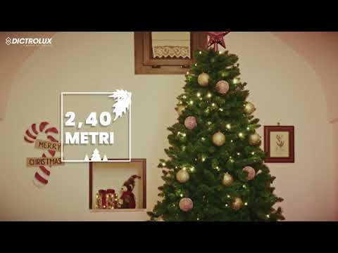 DICTROLUX - Albero di Natale Luminoso Monte Denal 500 LED Bianco Caldo - h240 cm diametro alla base 140 cm